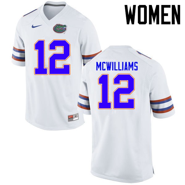 Florida Gators Women #12 C.J. McWilliams College Football Jersey White